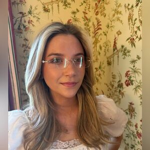 Rimless Faberge Vintage Crystal Accent Reading Glasses